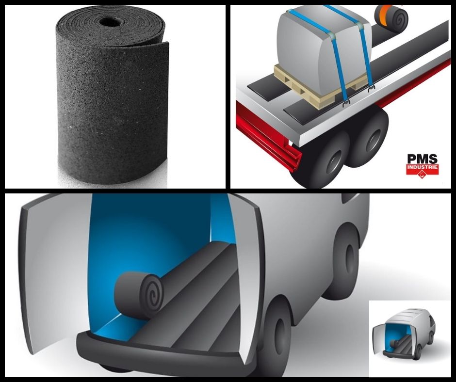 Tapis antidérapants pour limiter le glissement des charges pendant le transport.