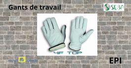 Gants de protection en cuir doublé 4F TOP