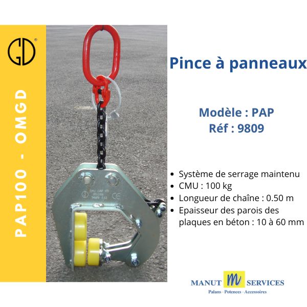 Pince à panneaux 100 kg